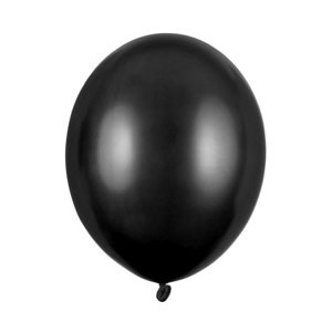Balónky latexové metalické černé 12 cm 100 ks