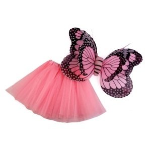 Kostým dětský Motýl růžový vel. 5 - 7 let
