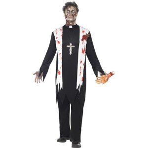 Halloween kostým - pánský Zombie Kněz vel. L