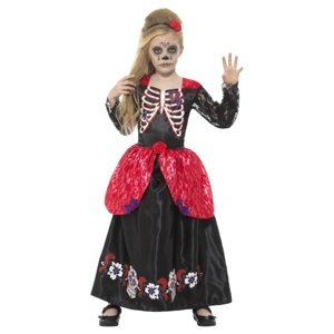 Halloween kostým - dívčí Den mrtvých Deluxe vel. L