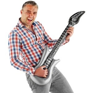 Nafukovací elektrická kytara stříbrná 1 m
