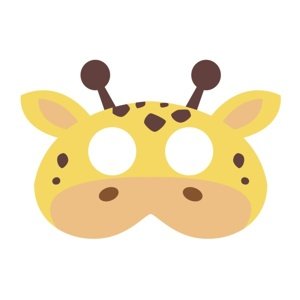 Maska plstěná Žirafa