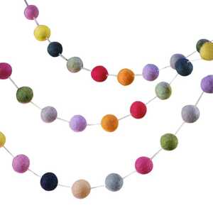 Girlanda plstěné kuličky multicolor 3 m