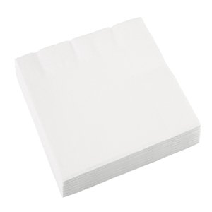 Ubrousky papírové bílé Frosty White 33 x 33 cm 20 ks