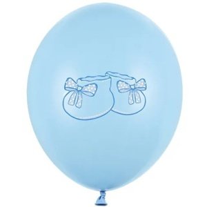 Balónek latexový Dětské botičky modrý 30 cm 1 ks