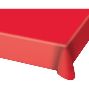 Ubrus plastový červený 130 x 180 cm