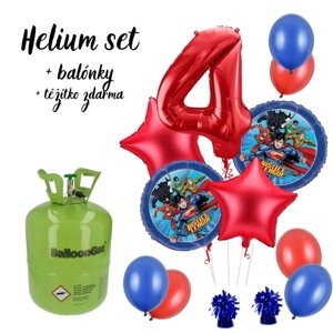 Helium set - Výhodný set helia s balonky - Liga spravedlnosti 4