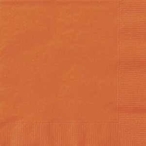Ubrousky papírové banketové oranžové 13 x 13 cm 20 ks