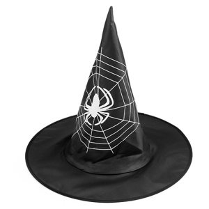 Karnevalový klobouk čarodějnický pavouk 1 ks
