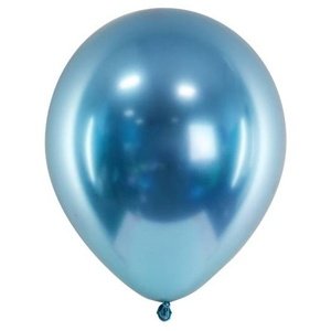 Balónky latexové chromové modré 30 cm 10 ks