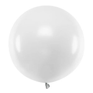 Balón latexový pastelový bílý 60 cm