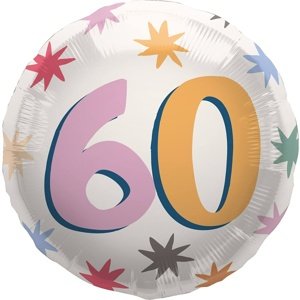 Balónek fóliový Starburst 60. narozeniny 45 cm