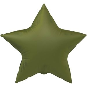 Balónek fóliový Srdce olivově zelené, matné 45 cm