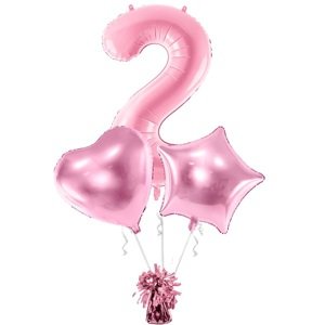 Balónkový buket 2. růžový + těžítko