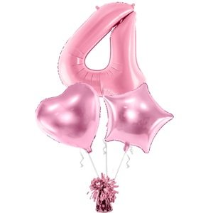 Balónkový buket 4. růžový + těžítko