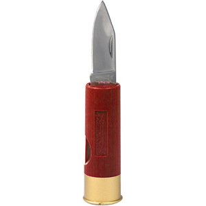 Nůž zavírací 4 cm SHOTGUN ve tvaru brokového náboje červený