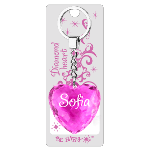 Přívěsek na klíče srdce se jménem - Sofie