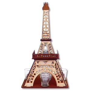 Dárková sada Eiffelova věž s lahvi a štamprlíčku