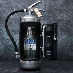Dárkový hasičák Absolut vodka (Barva hasičáku: Stříbrná)
