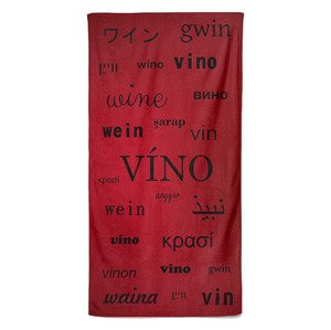 Osuška Víno – jazyky (Velikost osušky: 70x140cm)