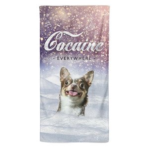 Osuška Kokain – pes (Velikost osušky: 100x170cm)