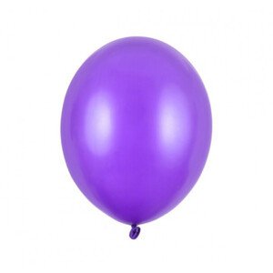 Nafukovací metalické balónky z latexu - fialové 10 ks