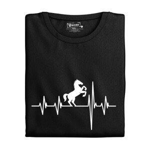 Pánské tričko s potiskem "Srdeční tep Kůň"