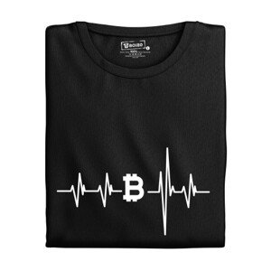 Dámské tričko s potiskem "Srdeční tep Bitcoin"